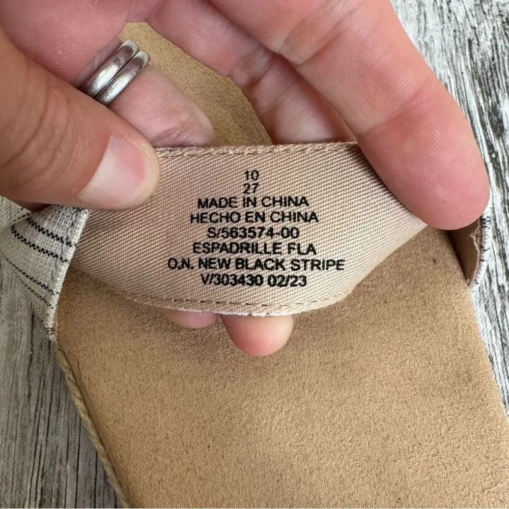 Old Navy Women’s Espadrille Platform Sandals Vegan Suede Open Toe Size 10